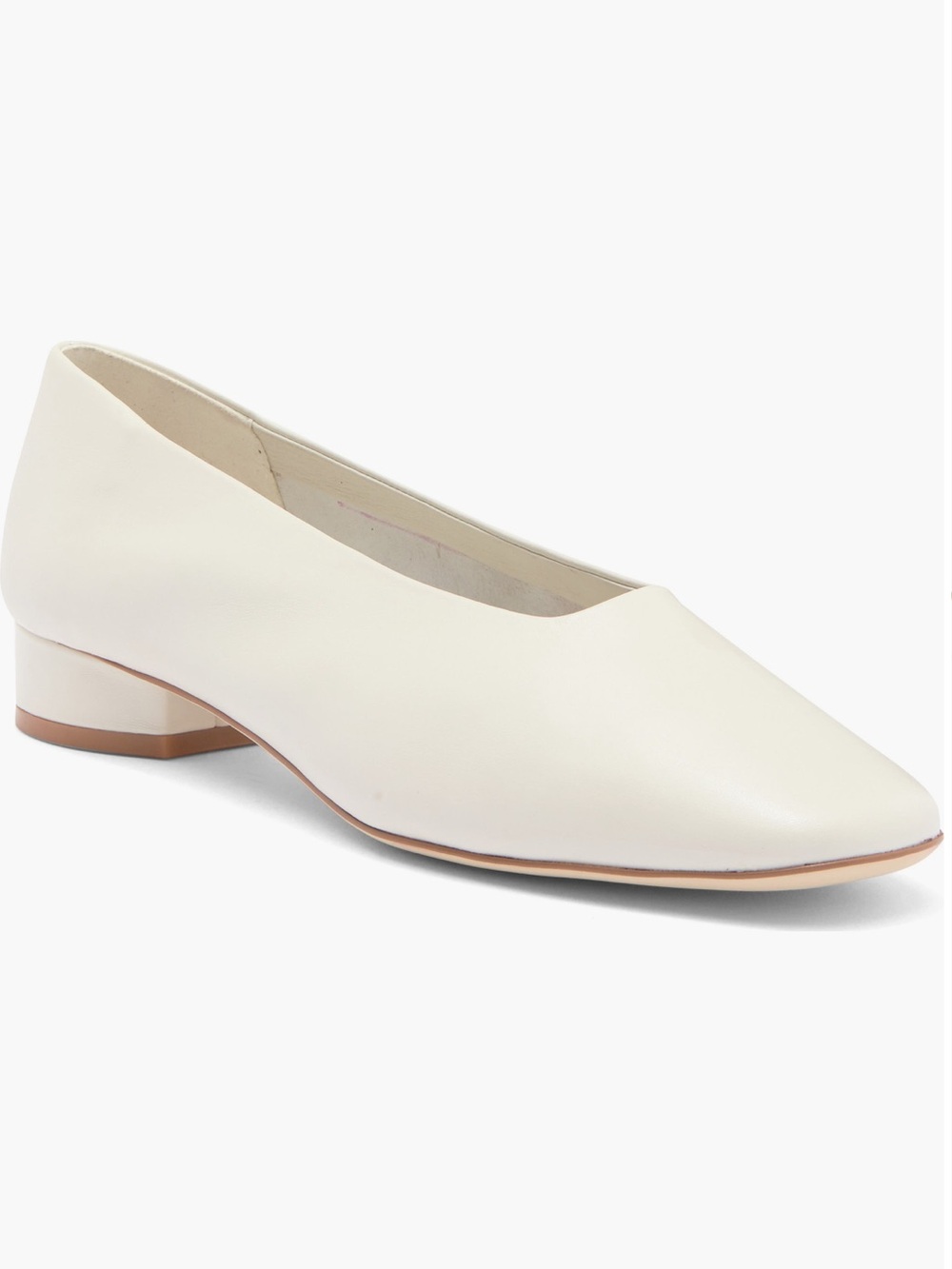 Jeffrey Campbell Cream Pointed-Toe Low Heel Loafers
